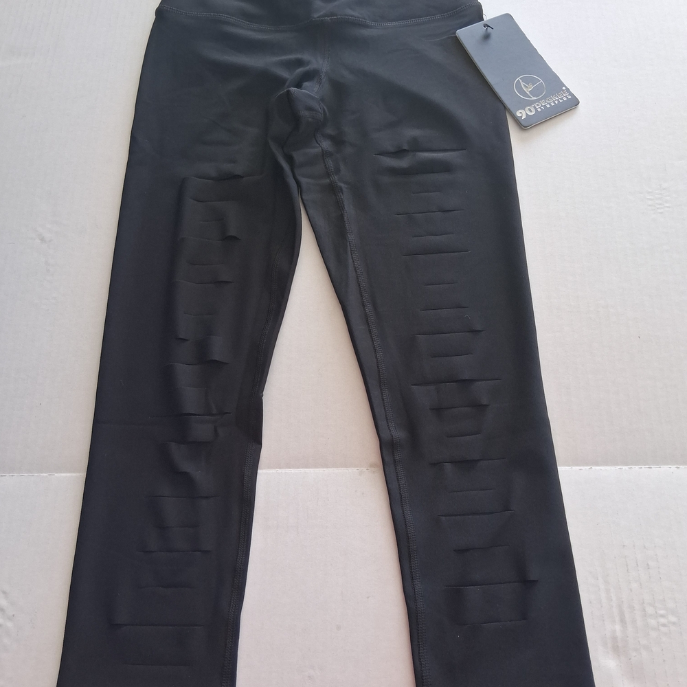 90 Degree By Reflex Black Women's Leggings with Cutout Detail sz. XS